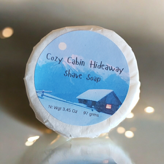 A cozy Cabin Hideaway Shave Soap